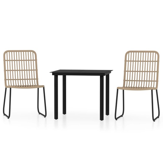 Ensemble à manger de jardin 3 pcs chêne