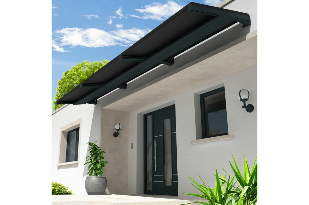 Auvent solaire power gris anthracite 10,424x1,144m 2400w