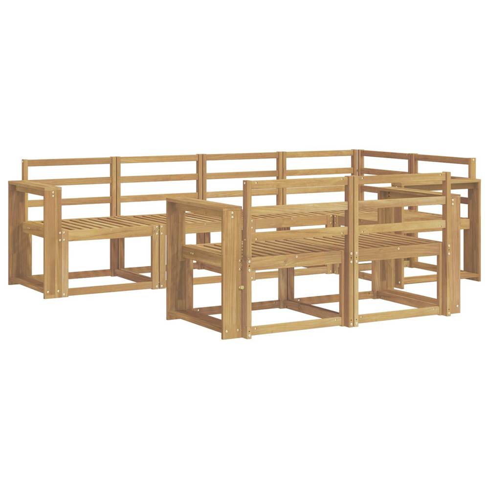Ensemble de canapés d'extérieur 7 pcs blanc