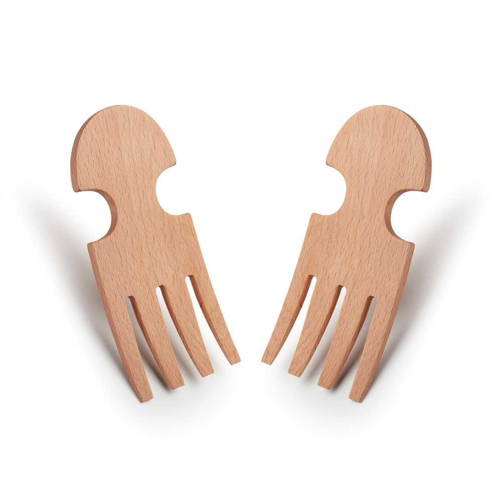 Couverts à salade en bois l 17,5 cm - pujadas