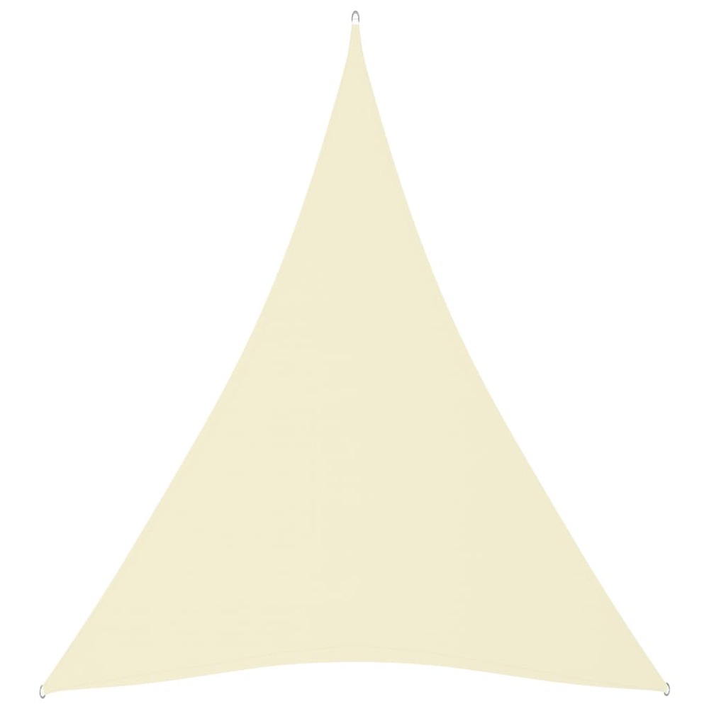 Voile toile d'ombrage parasol tissu oxford triangulaire 3 x 4 x 4 m crème