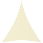 Voile toile d'ombrage parasol tissu oxford triangulaire 3 x 4 x 4 m crème