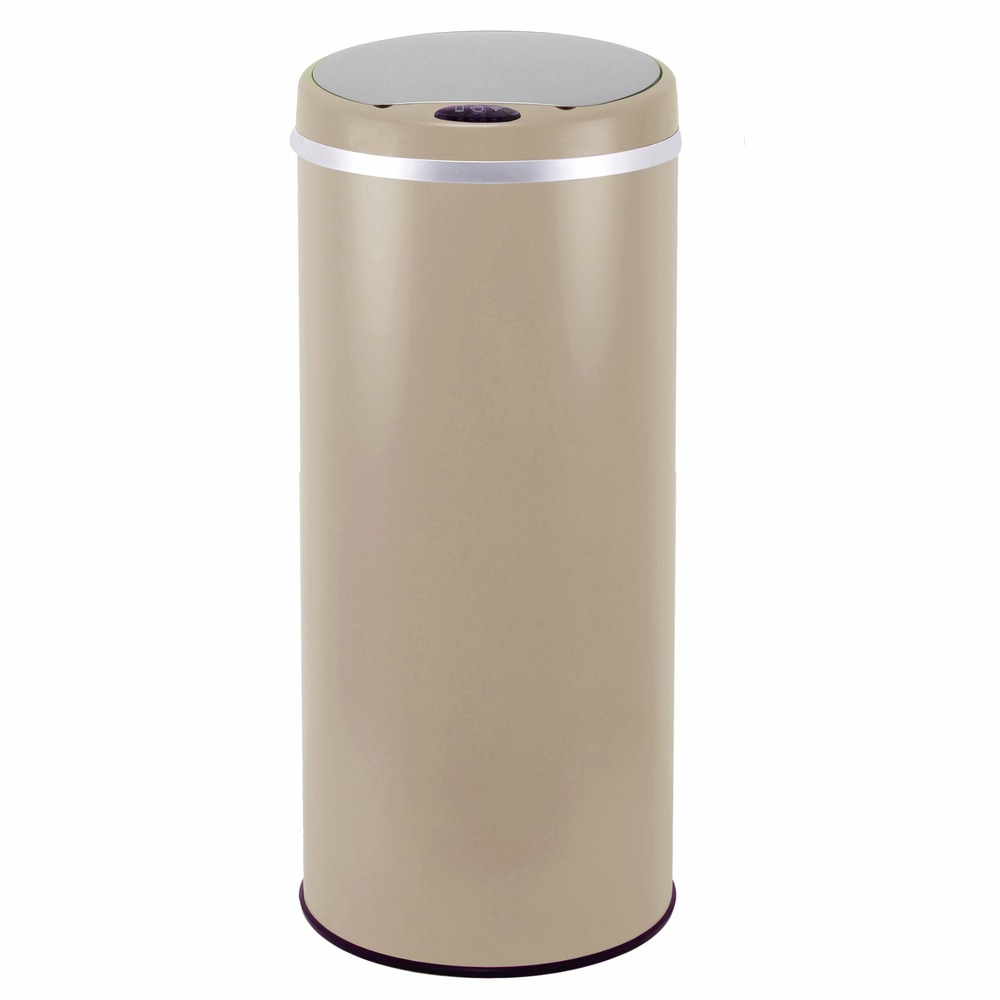 Poubelle de cuisine automatique soho taupe acier inoxydable 42l