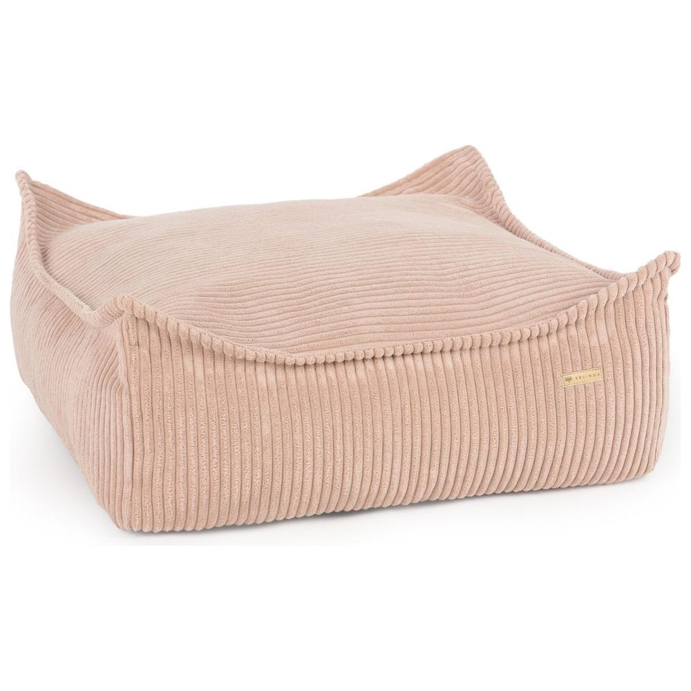 Velinda panier pour chien et chat 60 x 60 — rose clair (velours côtelé)