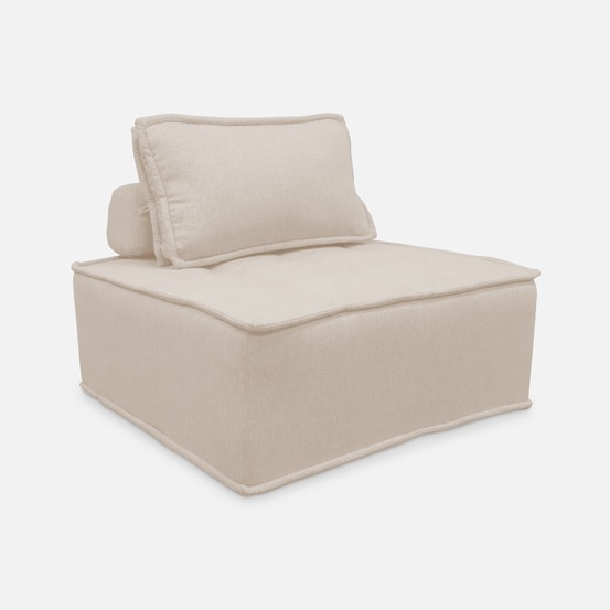Chauffeuse pour canapé modulable tissu capitonné