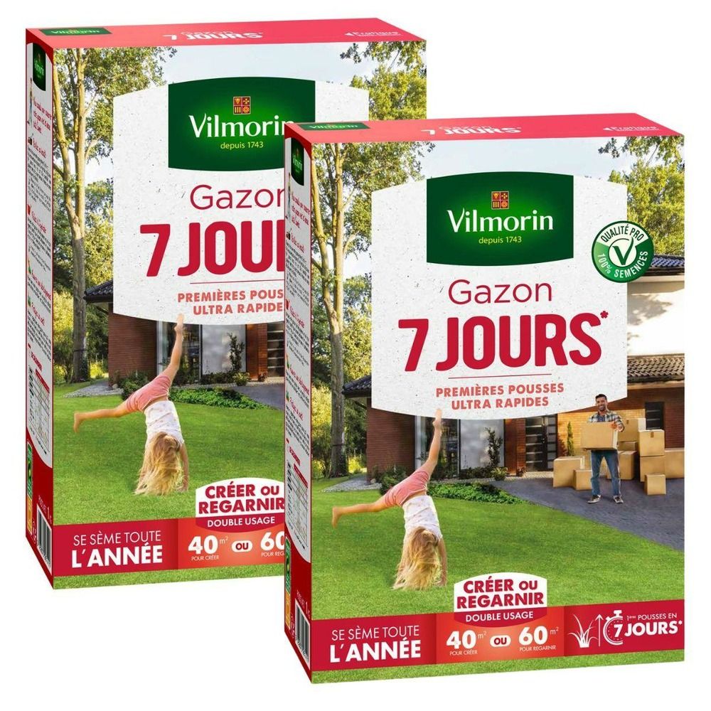 Gazon 7 jours - 1 kg (x2)