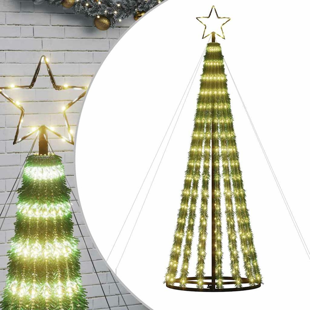 Sapin de noël à led 275 led blanc chaud 180 cm