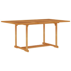 Table de jardin 150x90x75 cm bois de teck massif