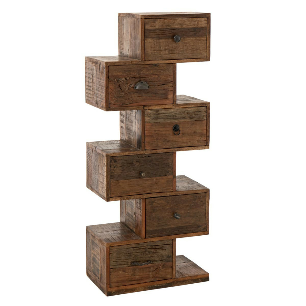 Commode 6 tiroirs en bois 