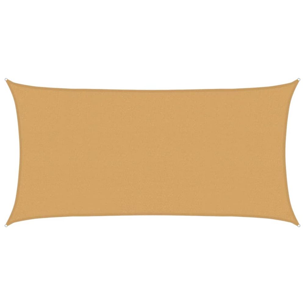 Voile d'ombrage 160 g/m² rectangulaire sable 2,5x5 m pehd