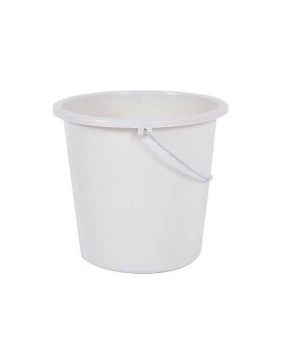 Seau de ménage rond 10 litres blanc ceruse - eda