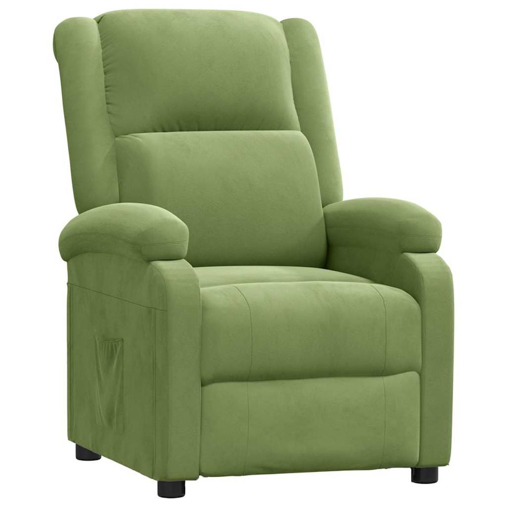 Fauteuil inclinable vert clair velours