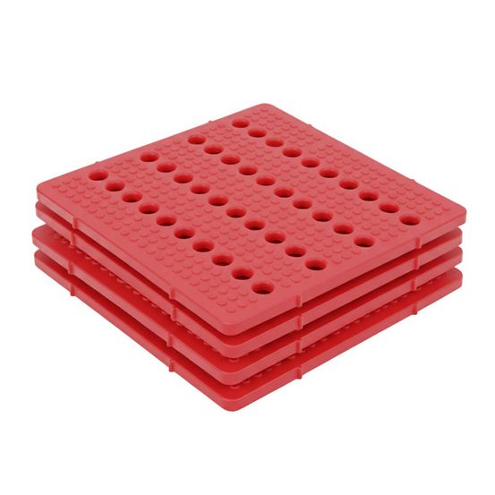Gripsquare 50 - lot de 4 - plaque pehd antidérapante - plast'up rotomoulage
