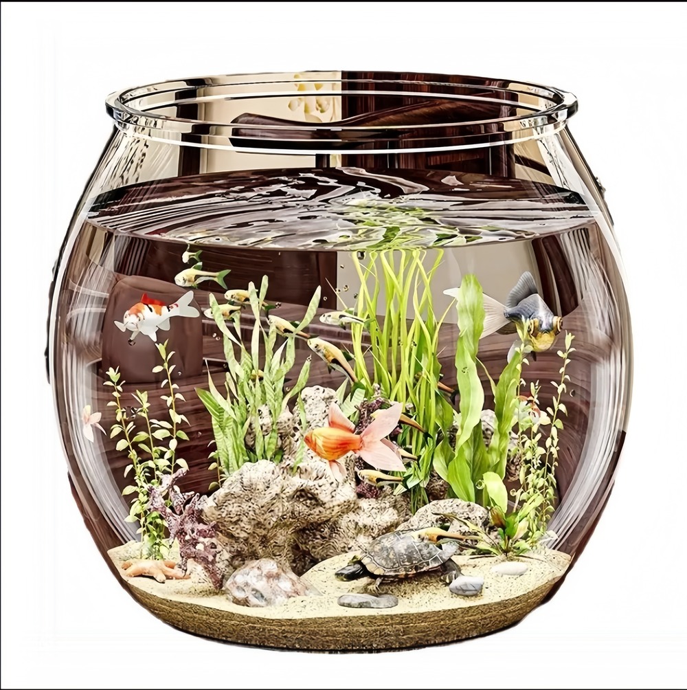 Aquarium en plastique transparent: petit aquarium pour bureau micro paysage et aménagement paysager écologique pour tortues