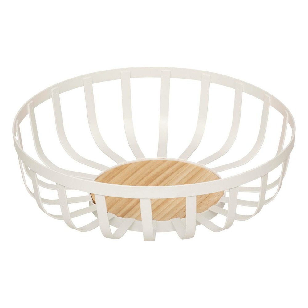 5five - corbeille à fruits balm l28cm blanc