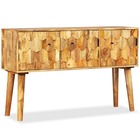 Buffet bahut armoire console meuble de rangement bois massif de manguier 118 cm
