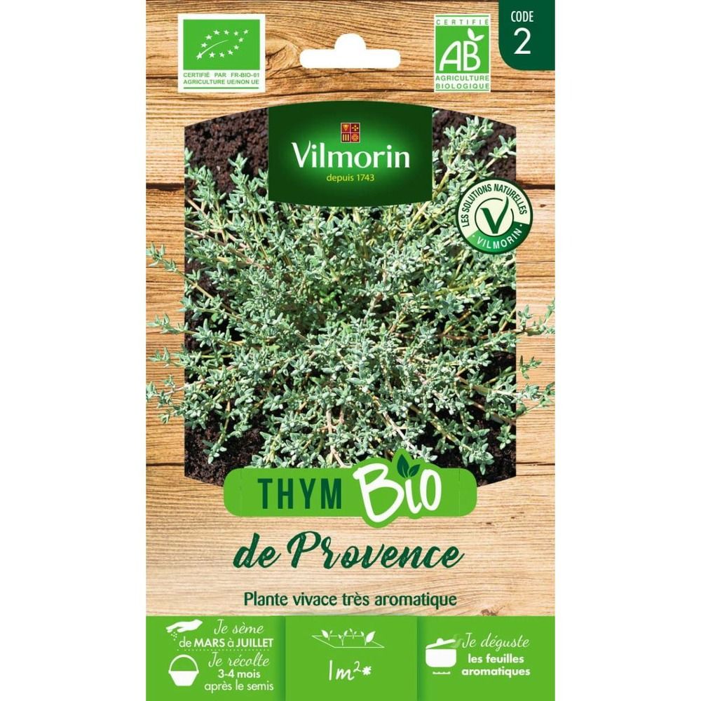 Sachet graines thym de provence bio - thymus vulgaris