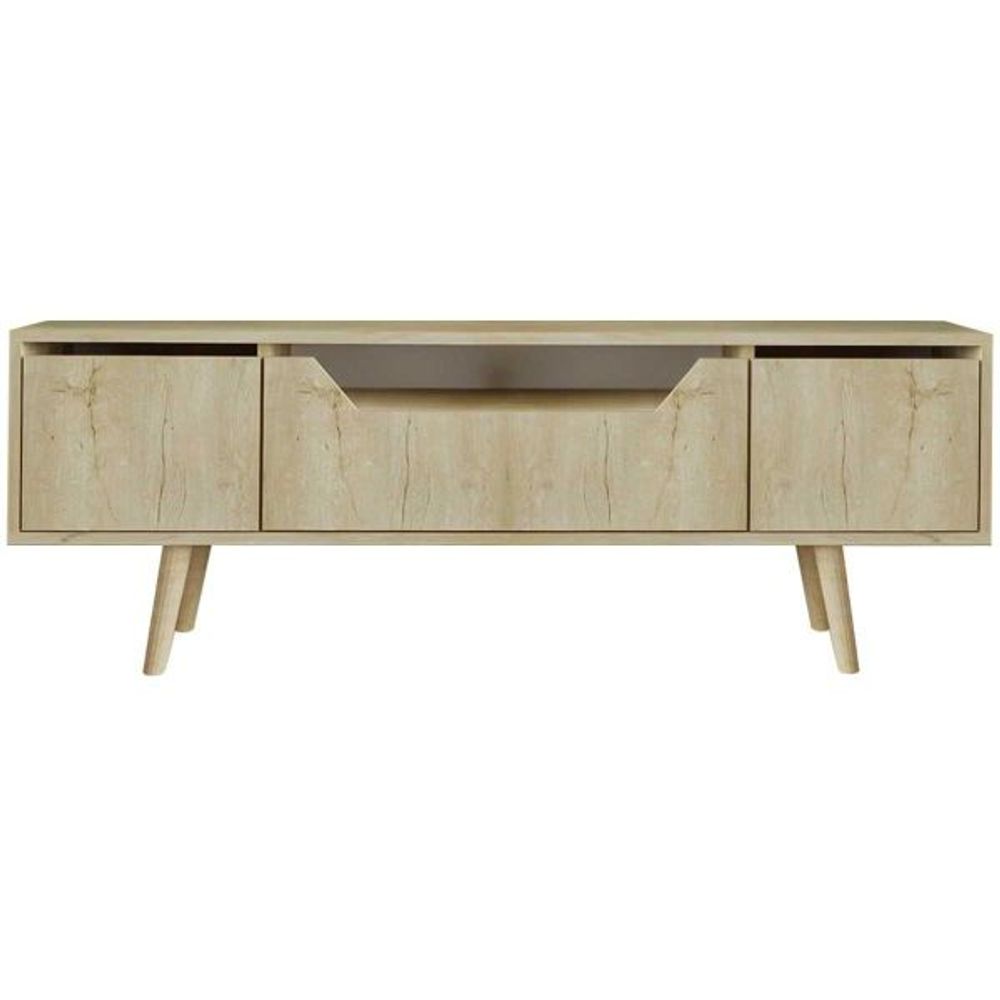 Meuble tv en aggloméré 150 x 29.8 x 53 cm roma chêne