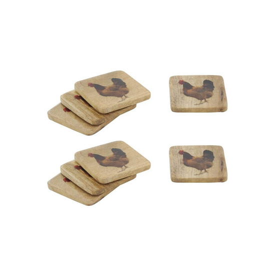 Dessous de verres en manguier lot de 8