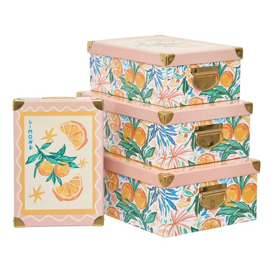 5five - lot de 4 boîtes de rangement box'