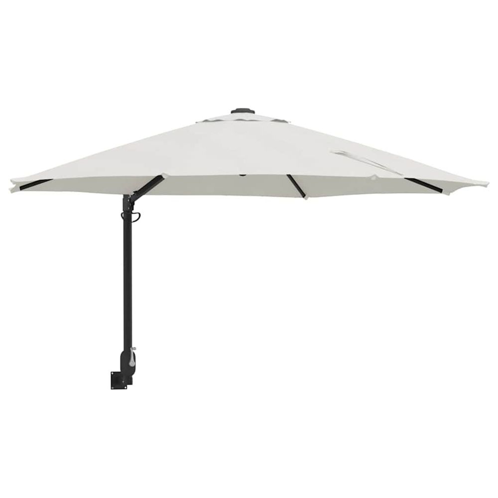 Parasol de jardin 248 x 248 x 148 cm polyester et acier sable
