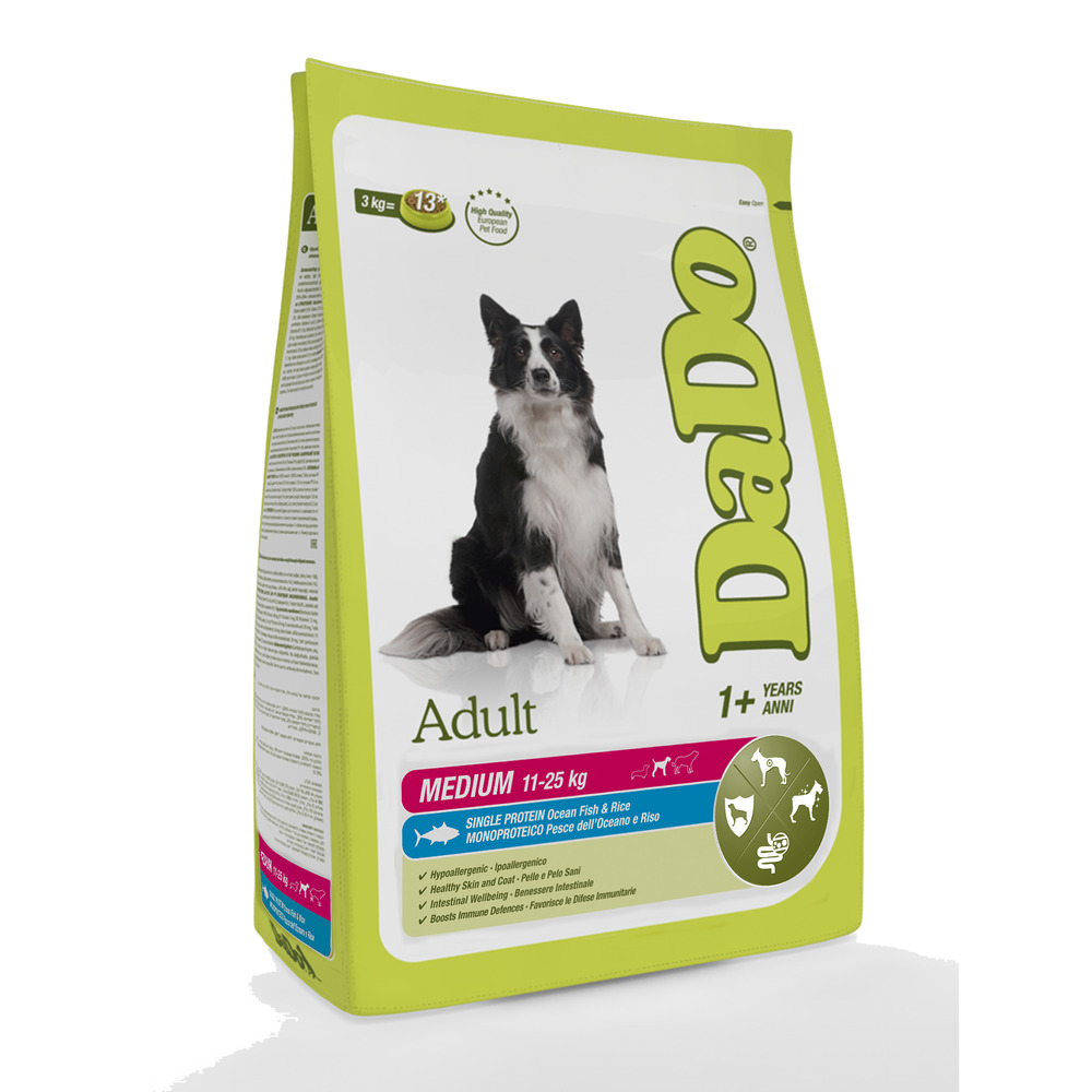 Adult medium breed fish & rice 3 kg