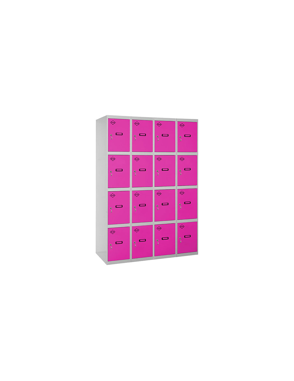 Casier-armoire simonlocker desm. 4 portes 4/16 300 (1200) gr/ro gris/rose 1800x1200x500 - simonrack