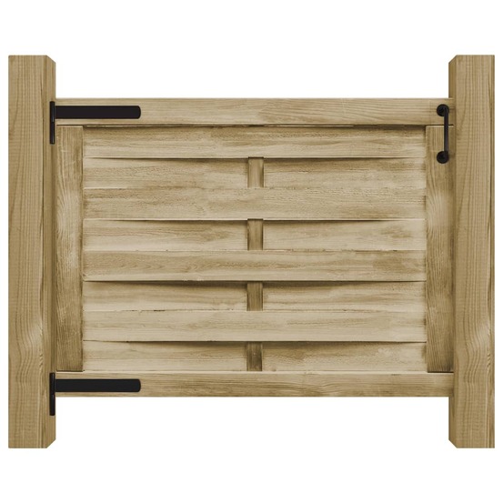 Portillon de jardin bois de pin imprégné 100x75 cm vert
