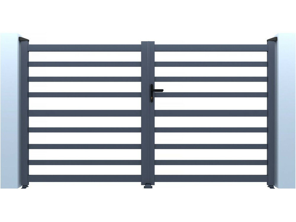 Portail aluminium ajouré 