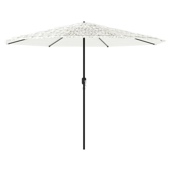 Parasol de jardin avec mât en acier blanc 388x388x248 cm