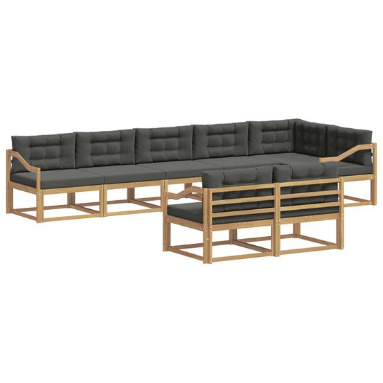 Ensemble de canapés d'extérieur 6 pc blanc et anthracite