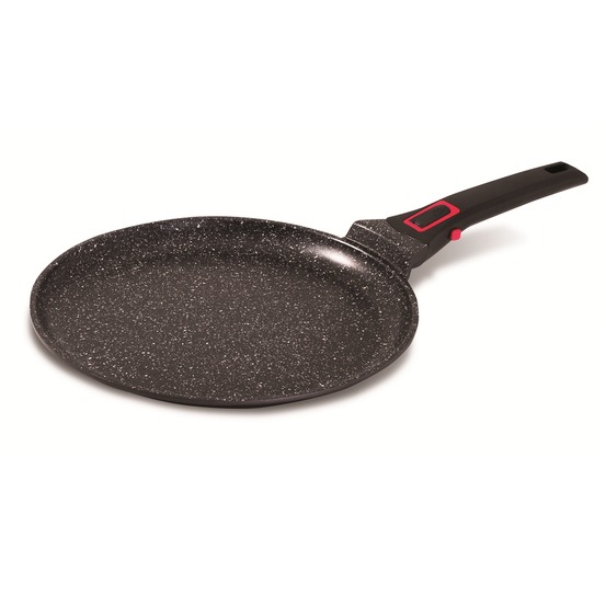 Crepière fonte d'aluminium 28cm noir - 386608