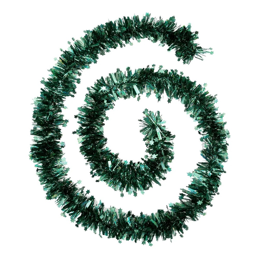 Guirlande de noel 6 plis etoiles 200 cm olive