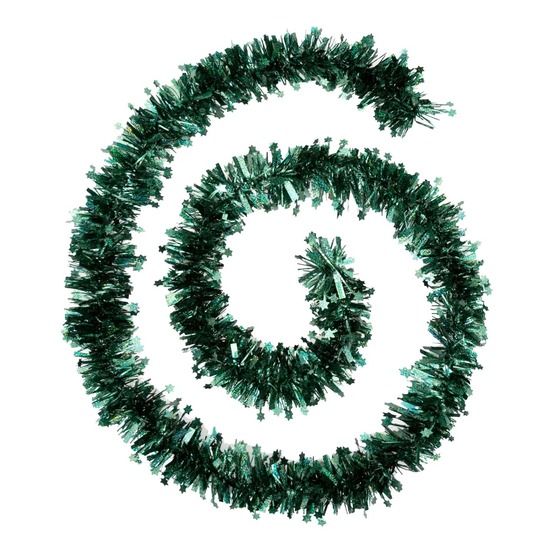 Guirlande de noel 6 plis etoiles 200 cm olive