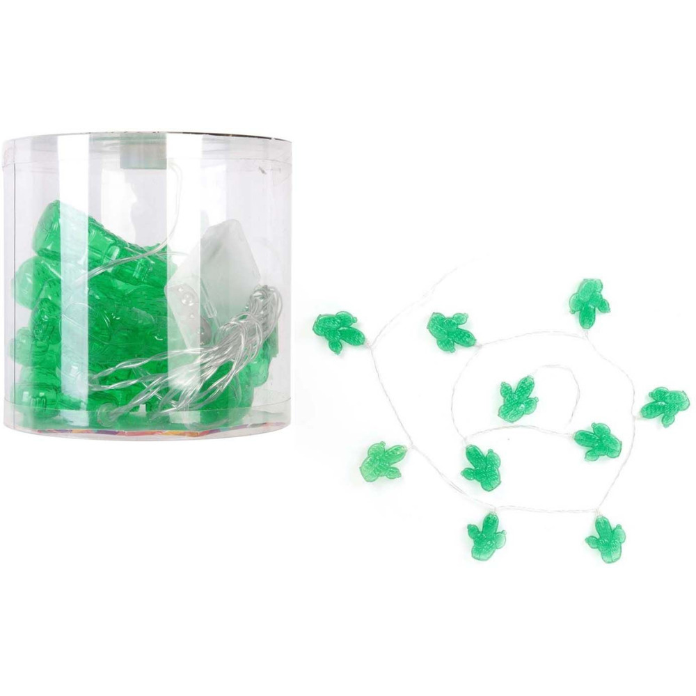 Guirlande lumineuse cactus 10 led 165 cm (lot de 2)