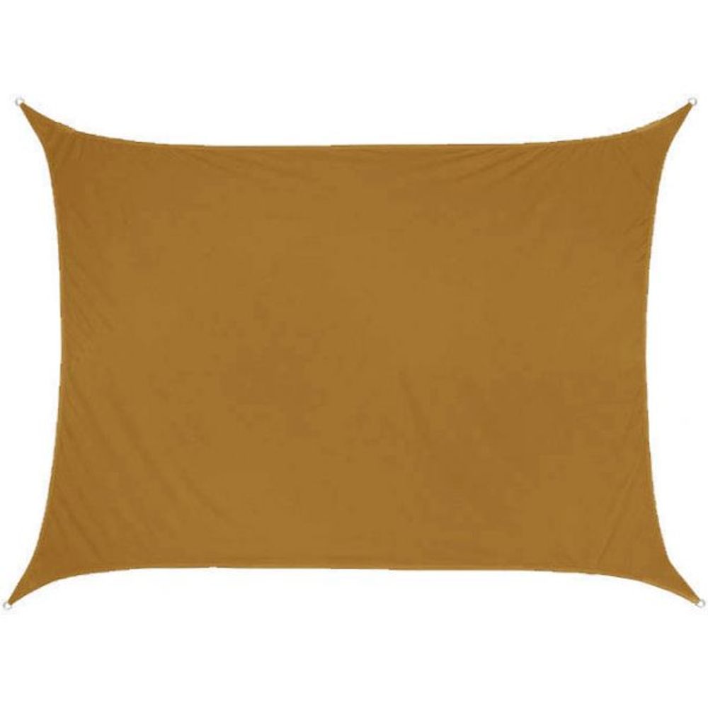 Toile d'ombrage rectangulaire 4 x 3 mètres ocre