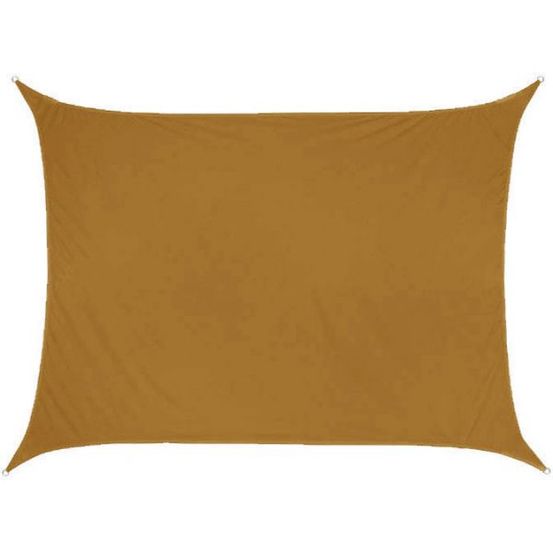 Toile d'ombrage rectangulaire 4 x 3 mètres ocre