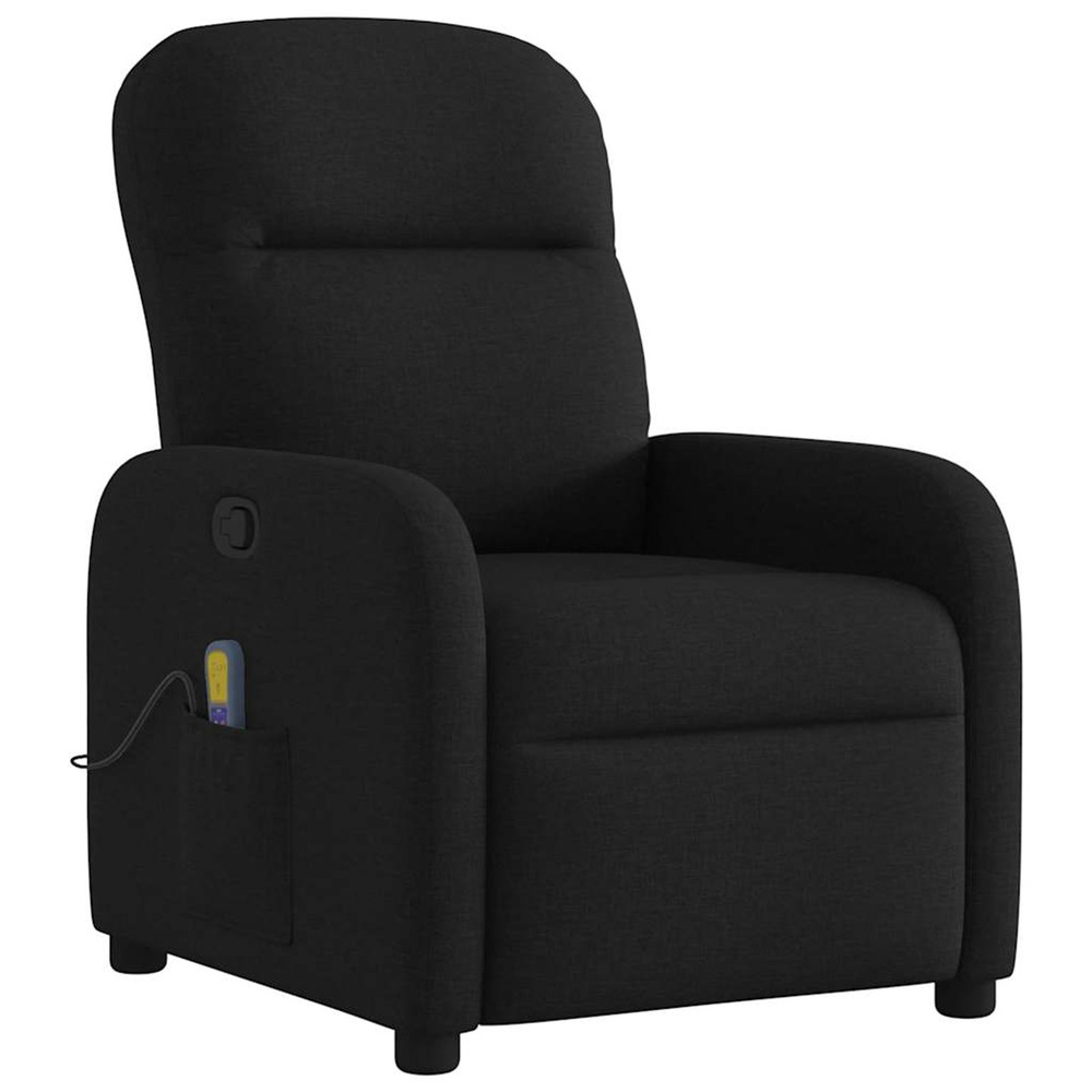 Fauteuil de massage inclinable noir tissu