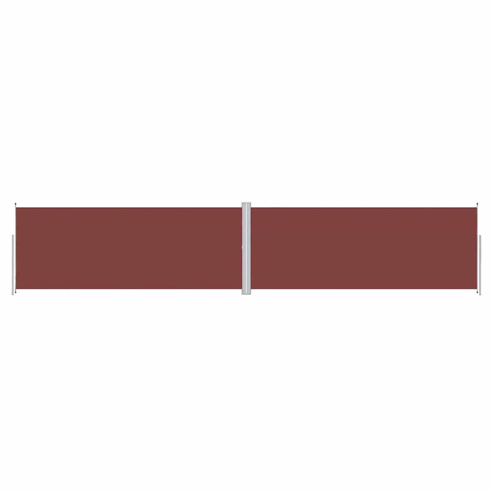 Auvent latéral rétractable marron 200x1000 cm