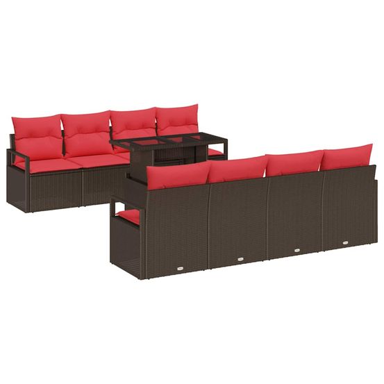Ensemble de canapé de jardin 9 pièces 6-nombre de places