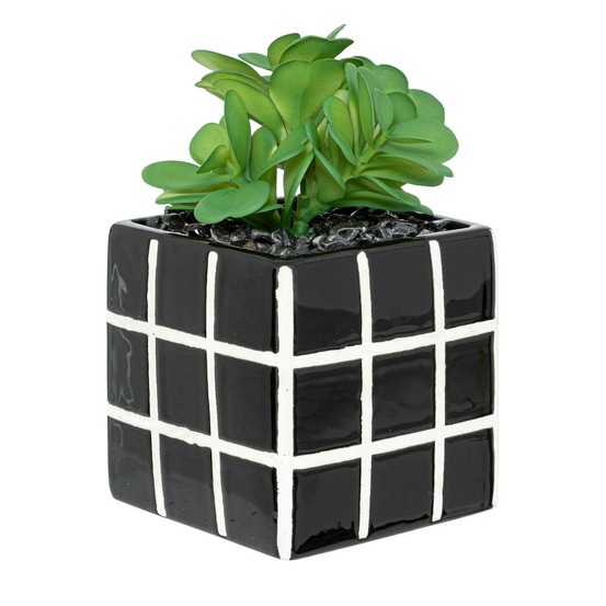 Plante artificielle family corner pot céramique h17cm