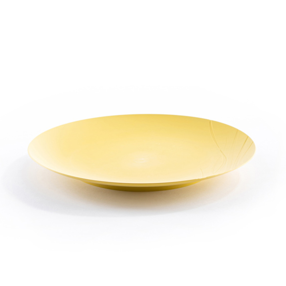 4 assiettes plates naturelles Jaune Mimosa