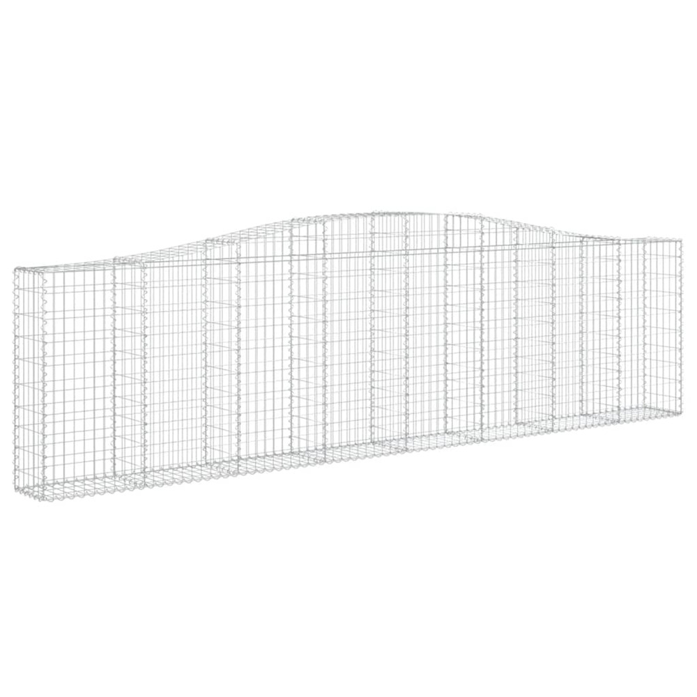 Panier de gabions arqué 400x30x100/120 cm fer galvanisé