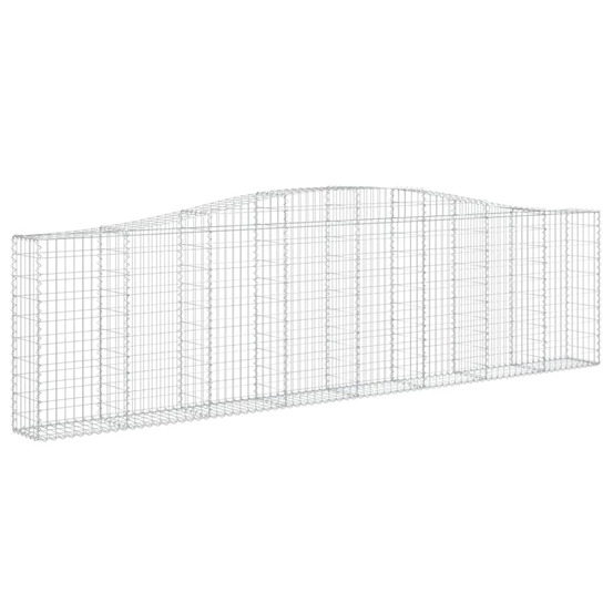 Panier de gabions arqué 400x30x100/120 cm fer galvanisé
