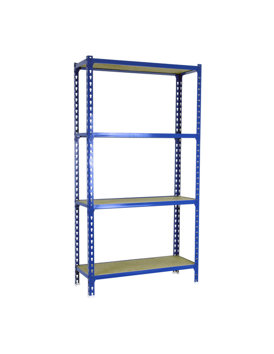 Etagère légère sans vis maderclick superplus 4/400 1500 bleu/bois bleu/bois 1500x1100x400 - simonrack