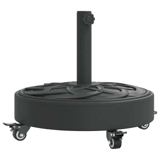 Base de parasol avec roues pour mâts ø38 / 48 mm 27 kg rond