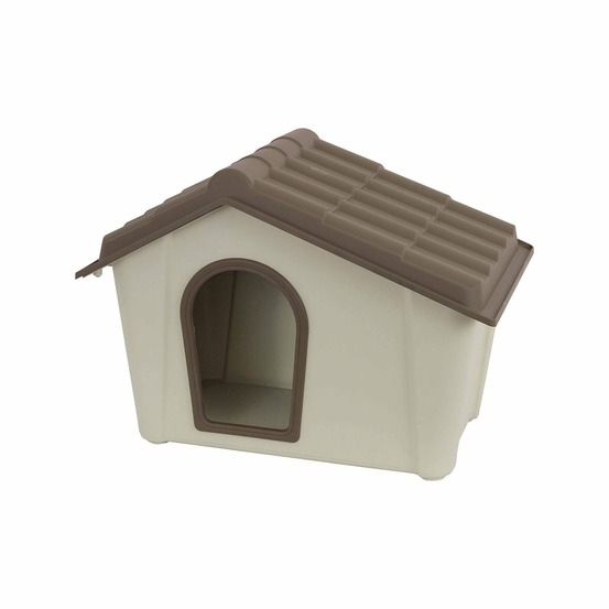 Dbattistell chenil, maison pour chiens ou chats, chenil extérieur ou intérieur, 100% made in italy, beige, 58x40h42 cm