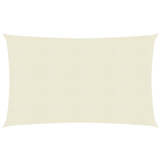 Voile toile d'ombrage parasol 160 g/m² pehd 6 x 7 m crème