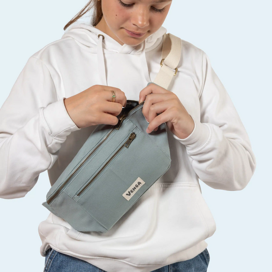 Sac banane bleu silex - venga