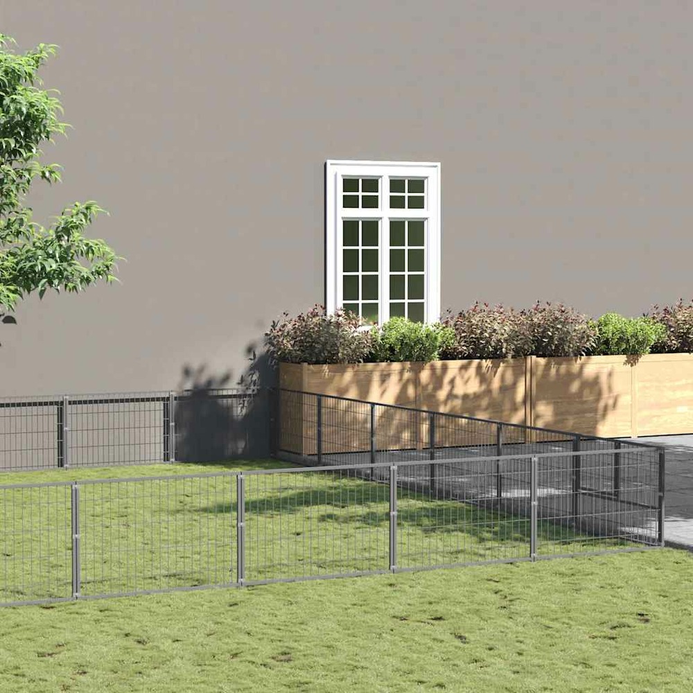 Chenil argenté 36 m² acier